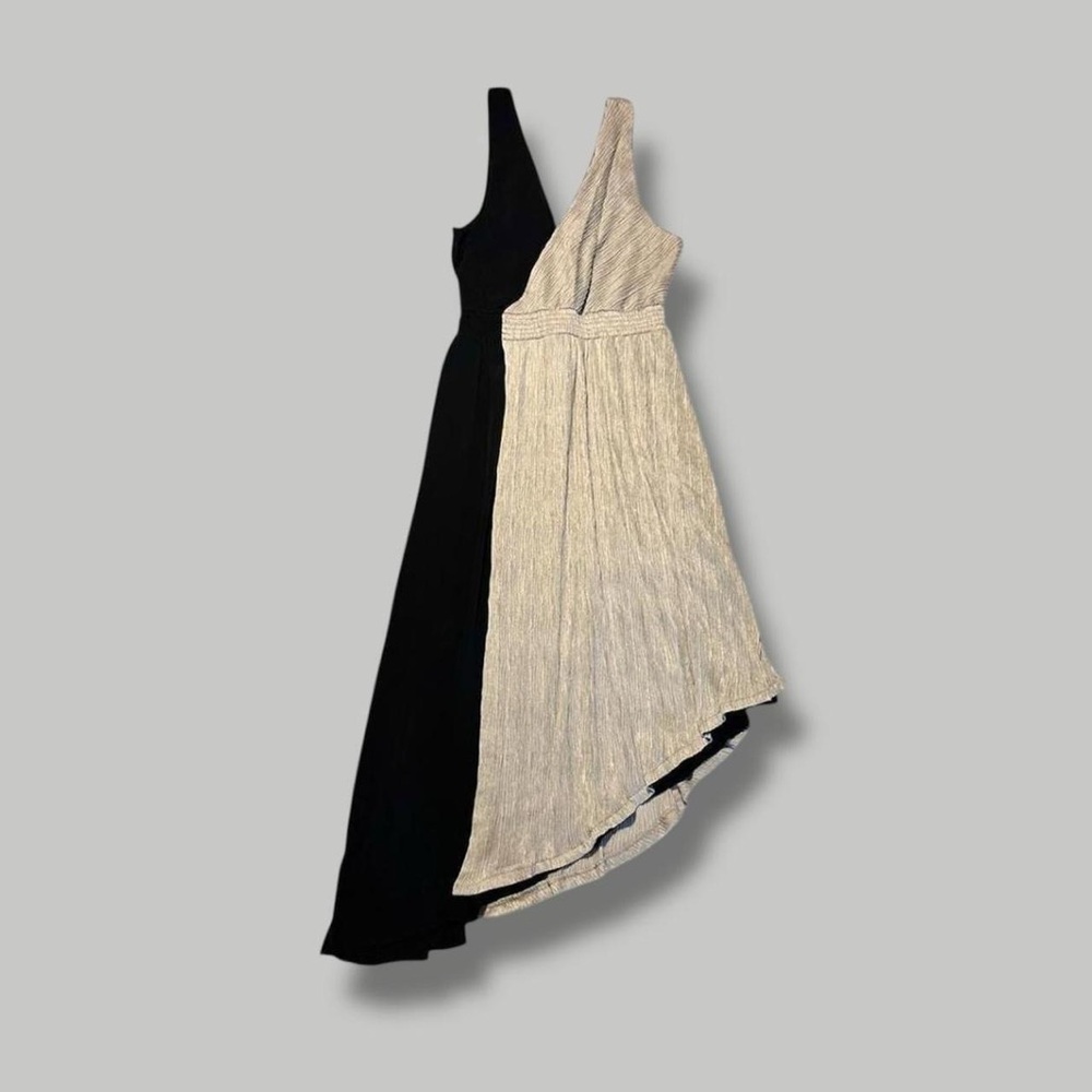 Asymmetrical minimalist textured colorblock midi dress NWT Chelsea & Theodore L